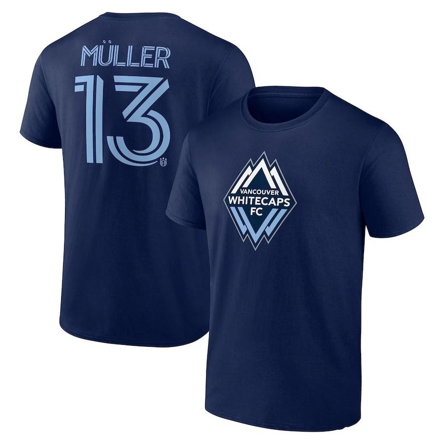 Vancouver Whitecaps FC Thomas Mullerr Fanatics Deep Blue Name Number T-Shirt XXXXL
