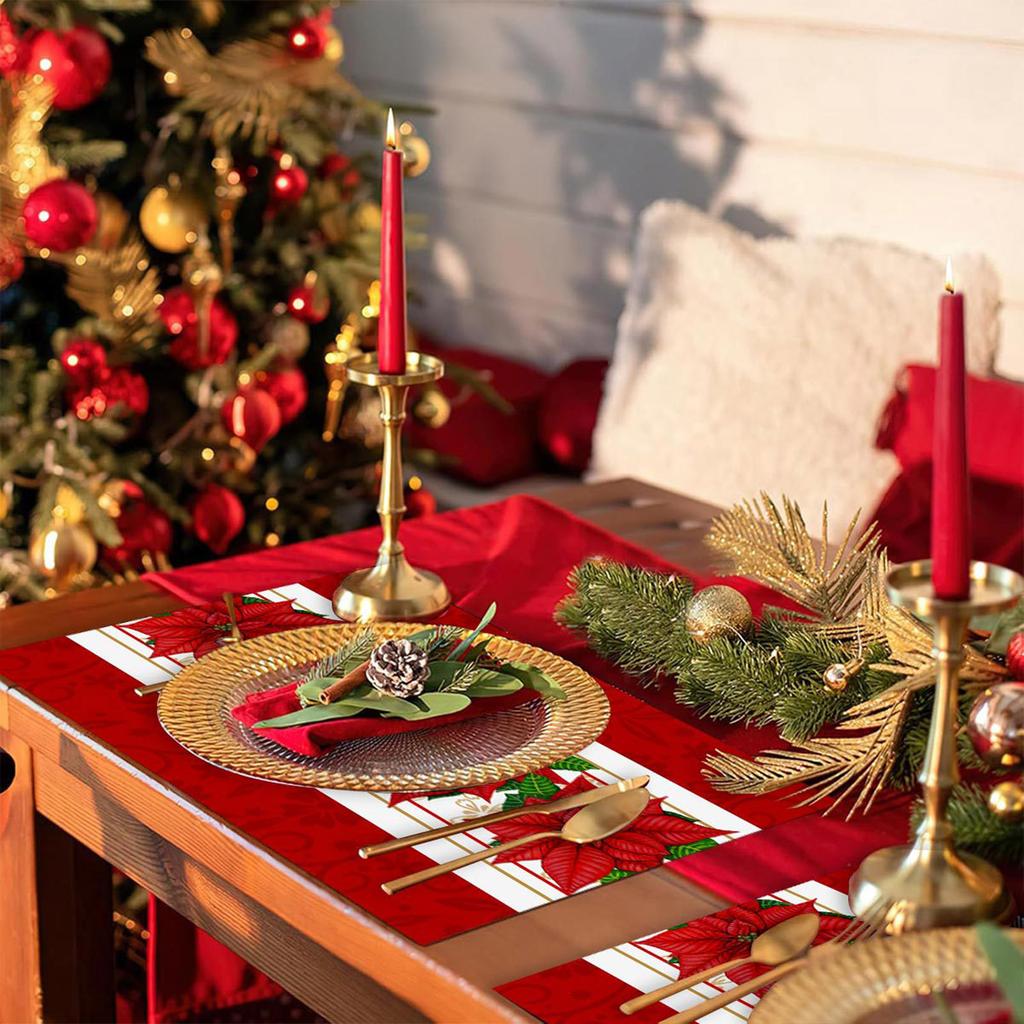 Weihnachts-Tischsets Cartoon Party Isolierung Esstisch Weihnachtsatmosphäre Tischsets