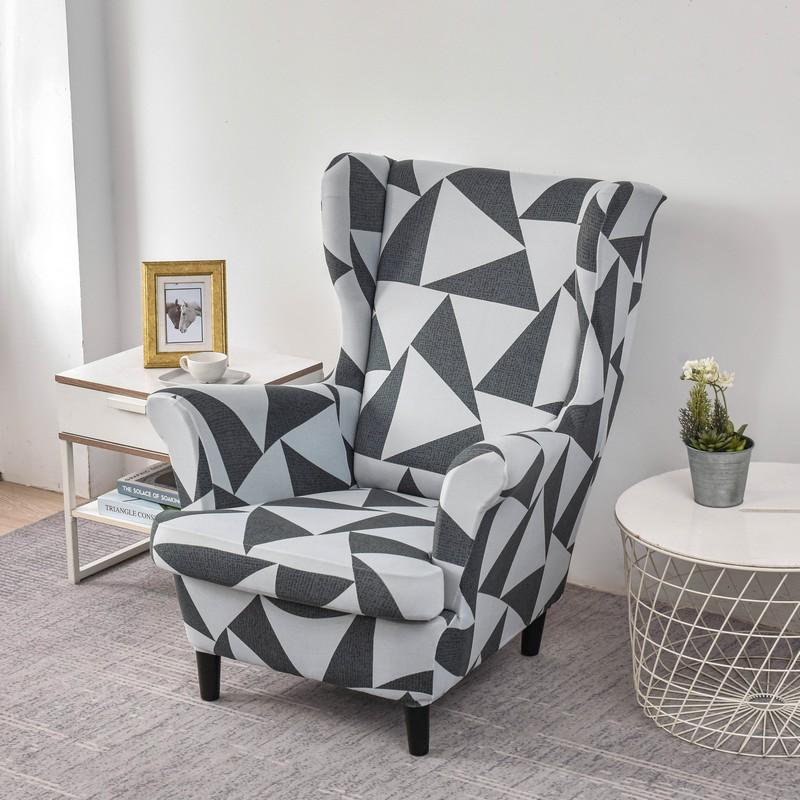 

Wing Chair Slipcovers 2piece/set Stretch Wingback Chair Covers Sofa Slipcover Wingback Armchair Slipcovers Furniture Protector 1-seater