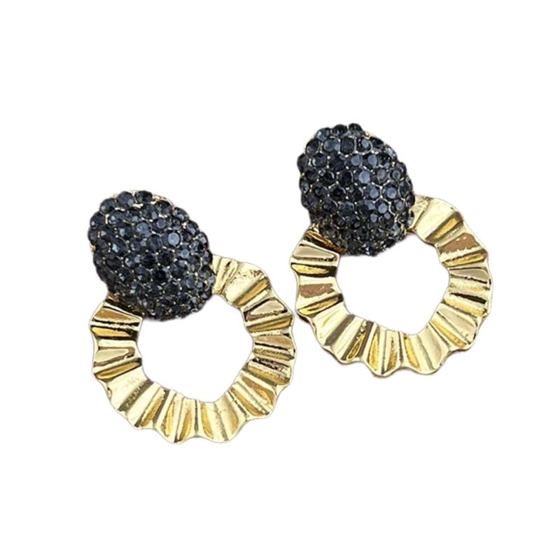

Vintage Elegances Textured Hoop Earrings Double Tone Option Metal Party Accessories Alloy Texture for Fashion Outfits