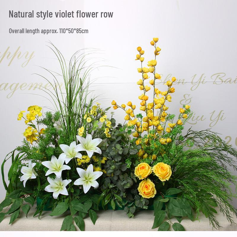 Mori Style Artificial Wedding Floral Aisle Decoration