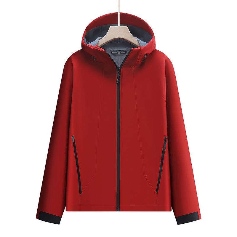 Unisex Soft Shell Fleece Ski Jacket - Waterproof, Stand Collar with Hood, Outdoor Sports and Workwear
