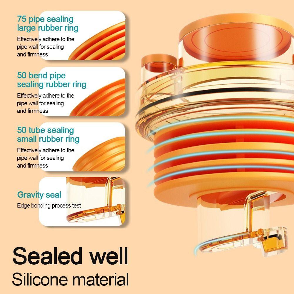 Useful Anti odor Sink Drain Pipe Adapter Sealing Ring Tees Kitchen Basin Sewer Branch Multifunctional Drainage Water Pipe Joint