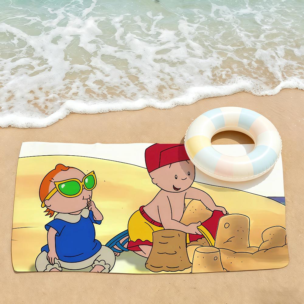 Cartoon C-Caillou Towel Drying Bath Towel Applicable To Light Swimming Camping Yoga Beach Out