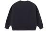Li Ning Sports Fashion Collection Logo Embroidery Fleece Lined Loose Fit Crew Neck Pullover Sweatshirt Women's Black AWDRF42-2