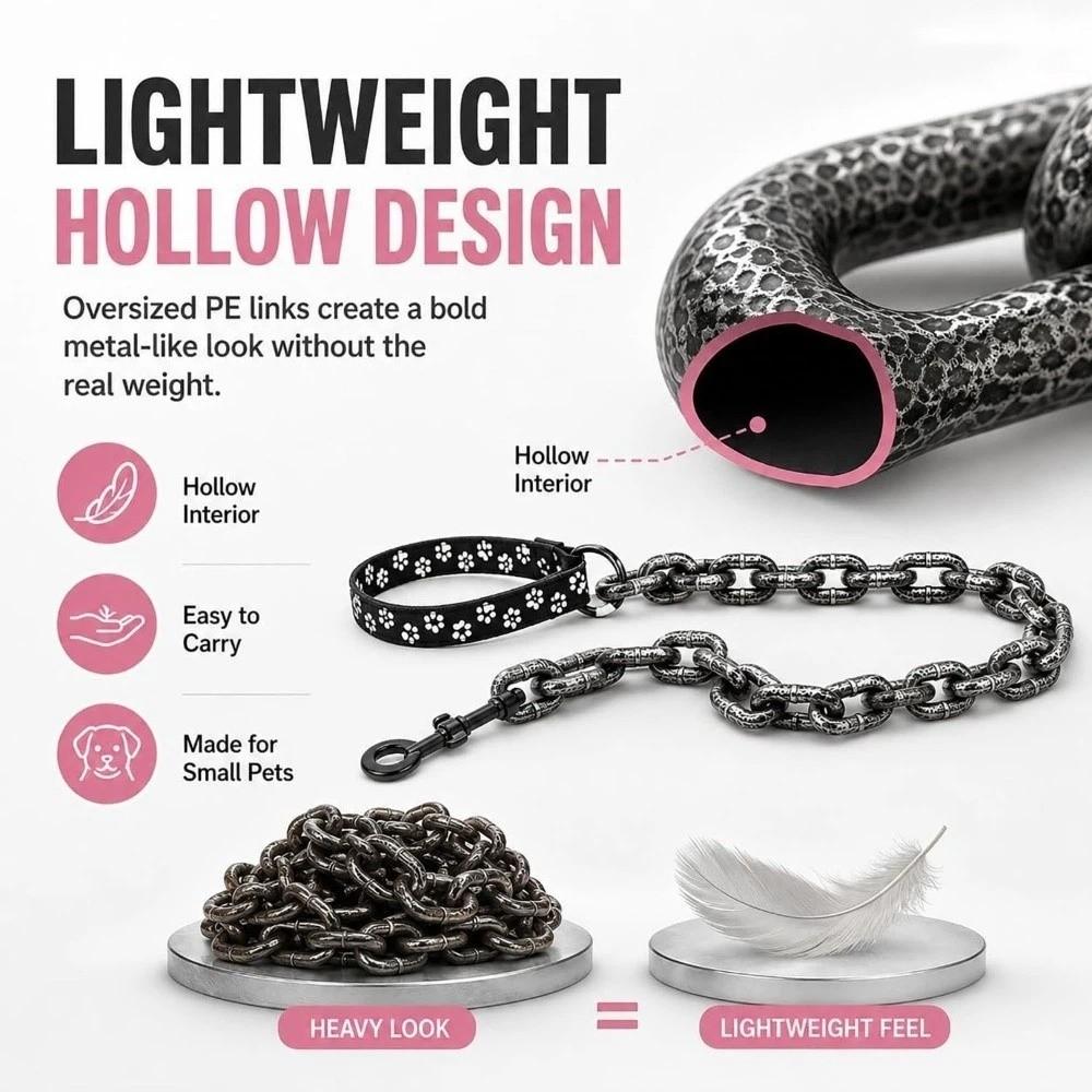 Lightweight Simulated Giant Chain Pet Leash Plastic Dog Traction Rope Halloween Props