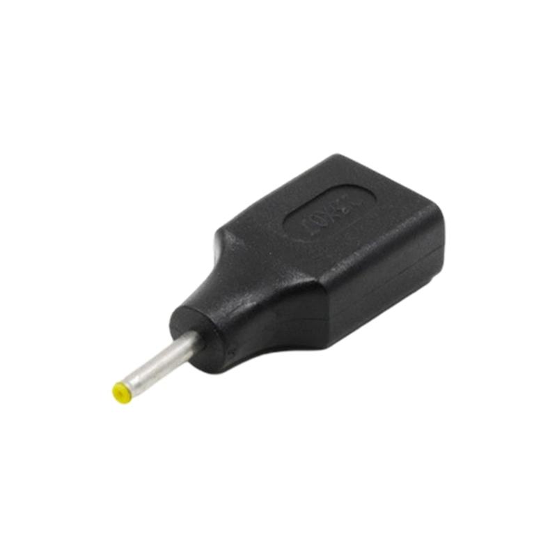 Universal Laptop Power Adapter Tip USB Female Connector Head for Various Notebook Models and Brands Black