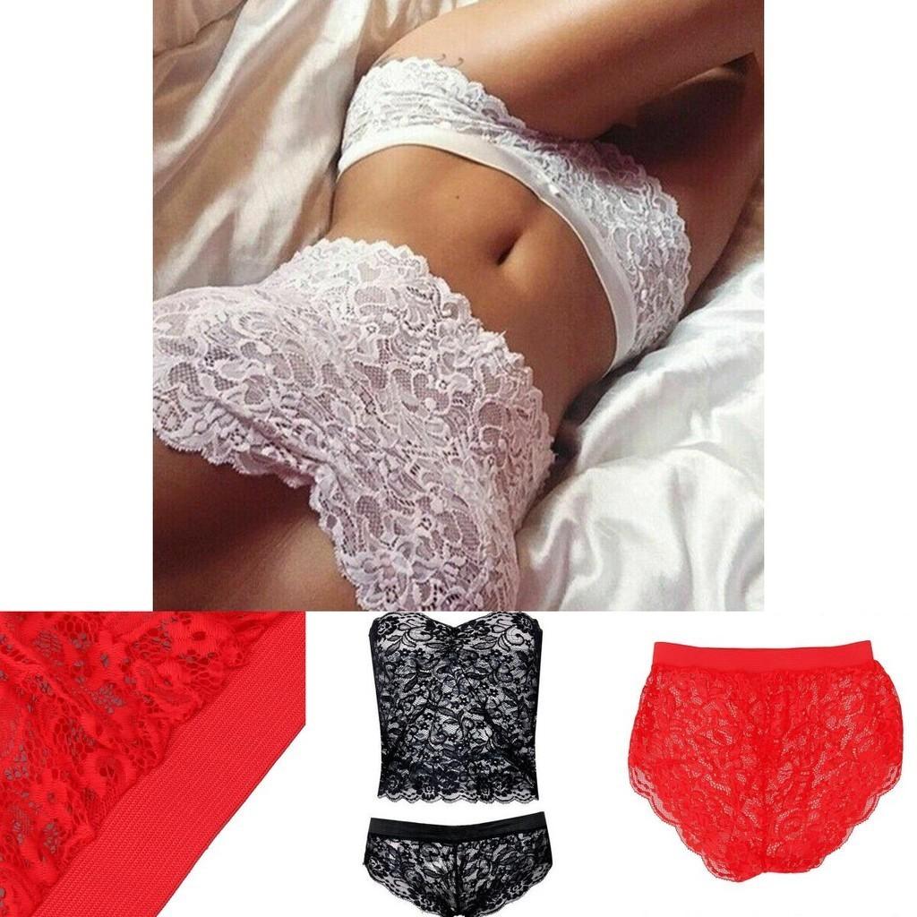 Lingerie Womens Sexy Lace Top Bra Ladies Thong Underwear Set Nightwear Sleepwear