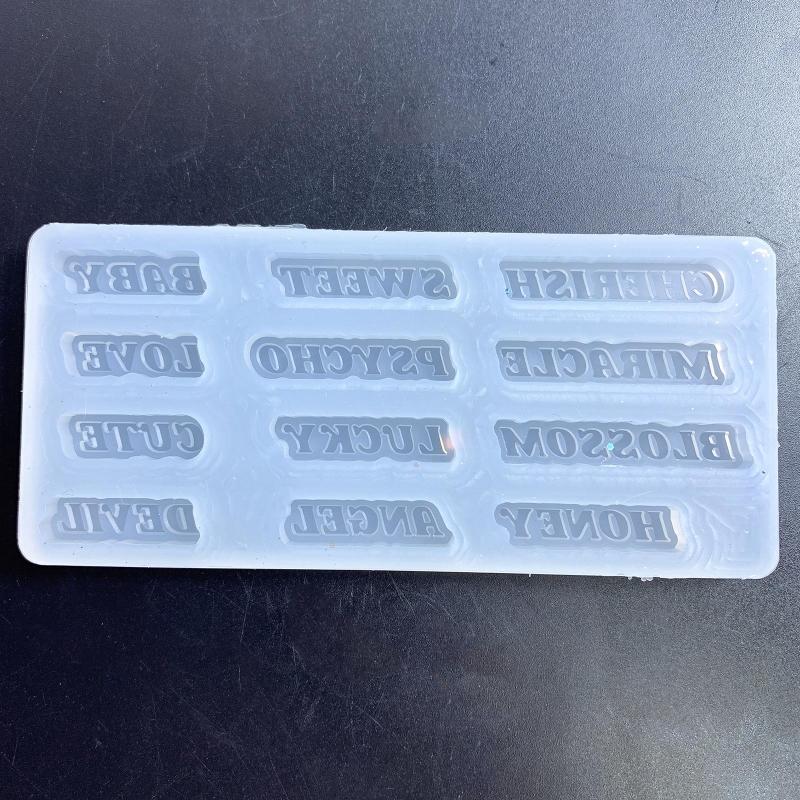 Resin Shaker Filling Mold,Silicone Letter Mold Epoxy Resin Mold Filler Quicksand Casting Filling Mold for Jewelry Making