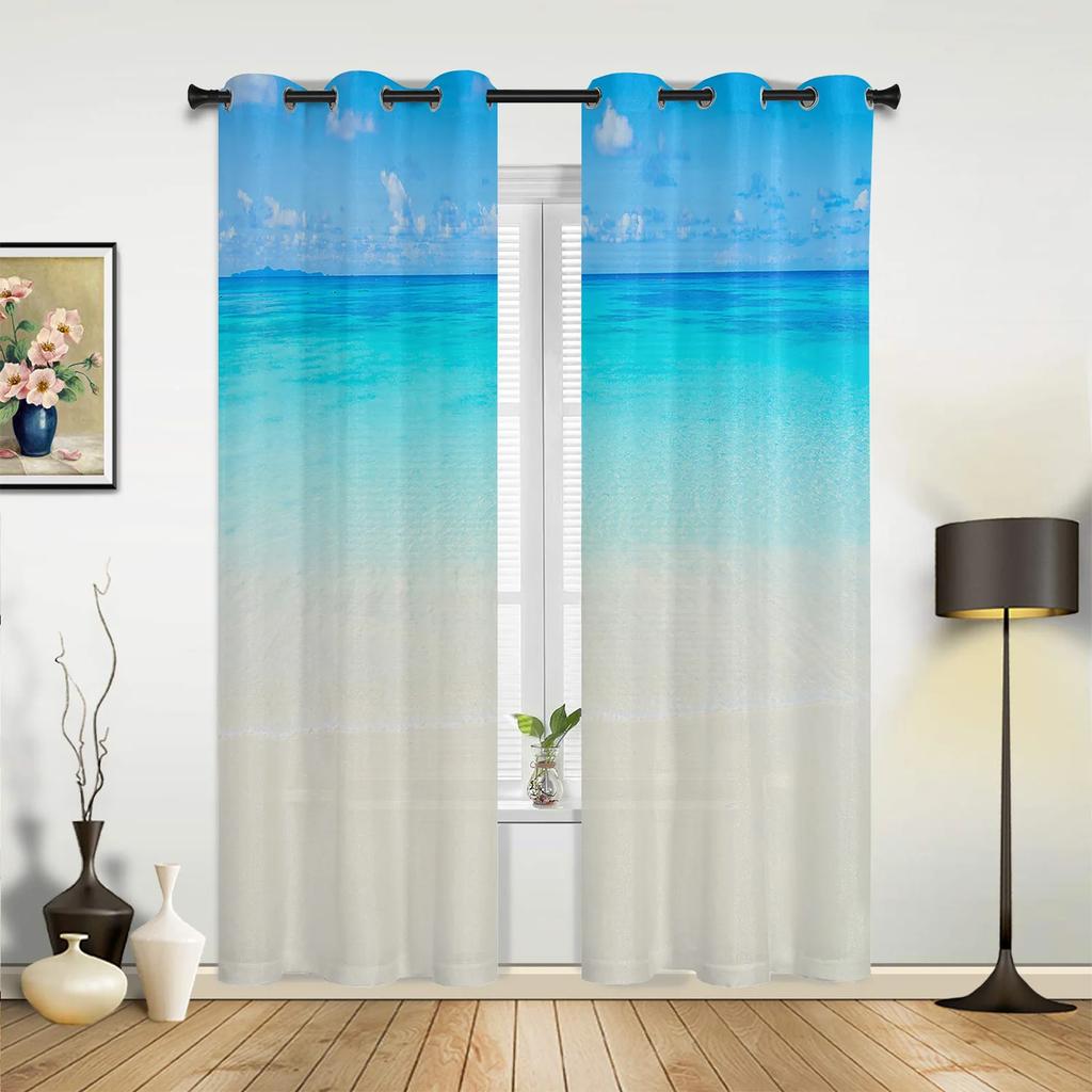 Retro Mechanical Gear Clock Blue Hall Curtains Living Room Kitchen Boy Girl Bedroom Long Window Curtain Cortinas Home Decor Polyester Ideal For