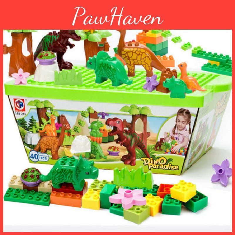 40pcs Dinosaur Assembling Building Blocks Set Children Festivals Toys Gifts