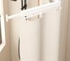 Retractable Shower and Clothes Drying Rod with Suction Cup Attachment