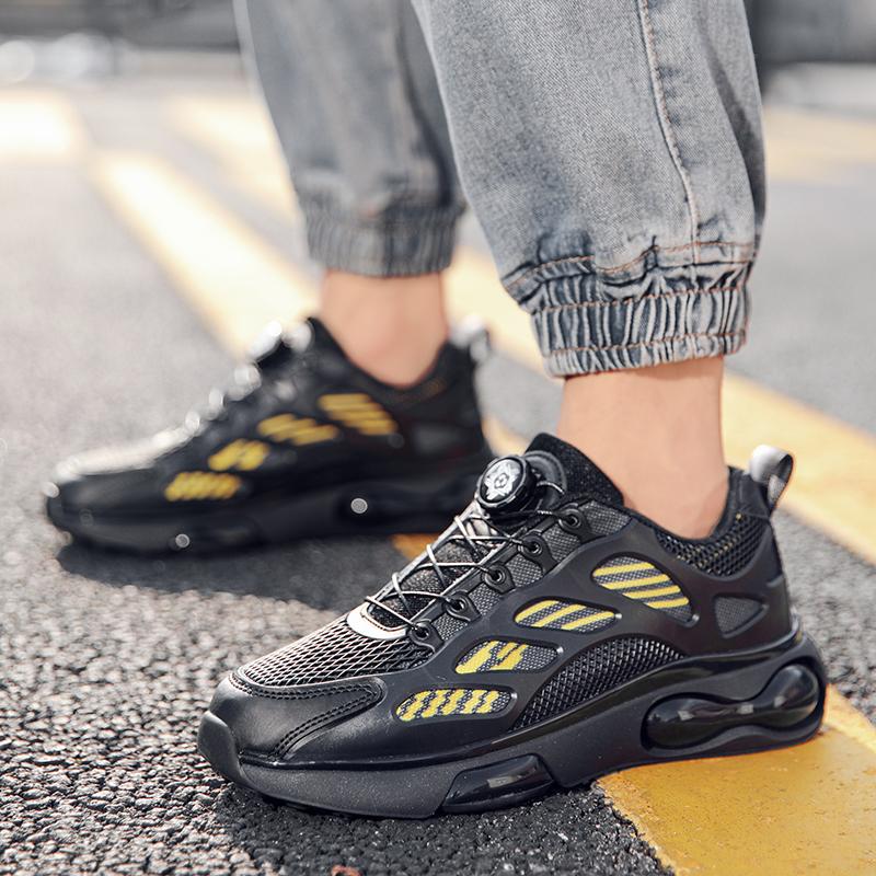 Spring and Summer New Men's Outdoor Shoes Swivel Buckle Breathable Lightweight Sports Shoes Wearresistant Large Sole Men's Shoes