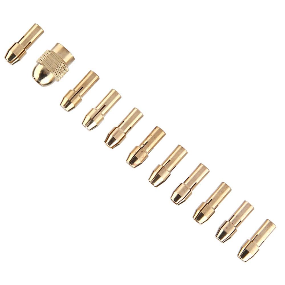 22 PCS Rotary Tool Brass Collet Set 0.5-3.2mm 4.3mm Shank Collet Bit Set Quick Change Drill Chuck Set For Dremel