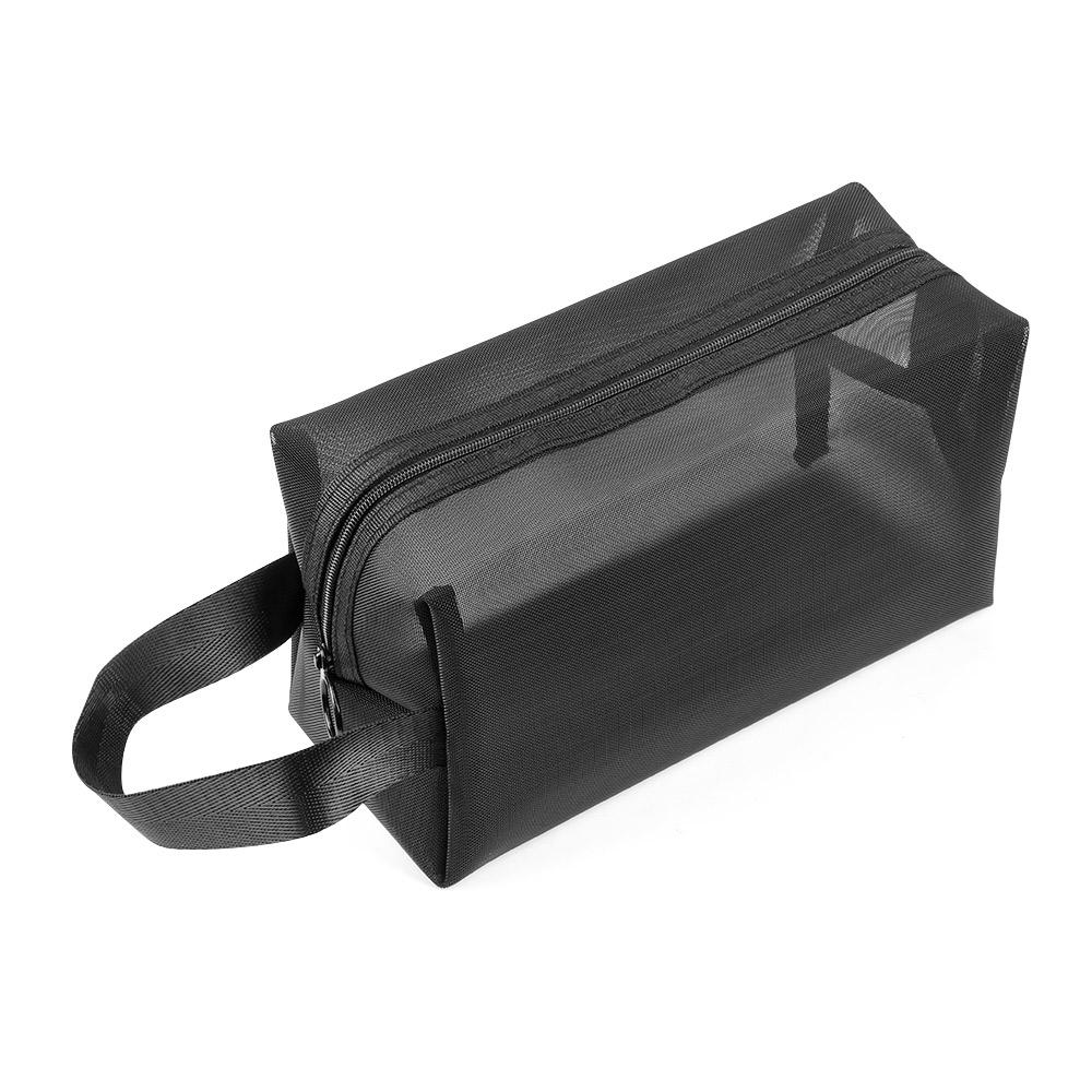 Women Storage Handbags Travel Organizer Cosmetic Bag Mesh Package Makeup Pouch