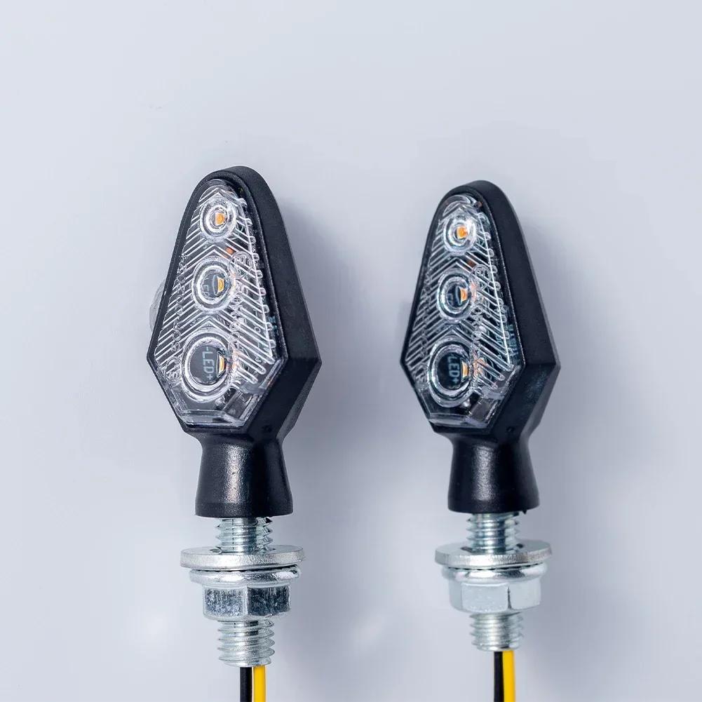 2Pcs Led Motorbike Lampe LED Indicators Light LED Turn Signal Light Super Bright Amber Blinker Motorcycle Universal Mini Lamp