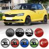 YXMP4 für 80mm/90mm Auto Emblem Aufkleber Front Haube Heck Heckklappe Abzeichen Fabia 1/2 Octavia A7 RS Superb Rapid Yeti Karoq Vision VRS