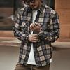 Fashionable Plus Size Long Sleeve Plaid Shirt Men's Spring and Autumn Loose Casual Work Shirt