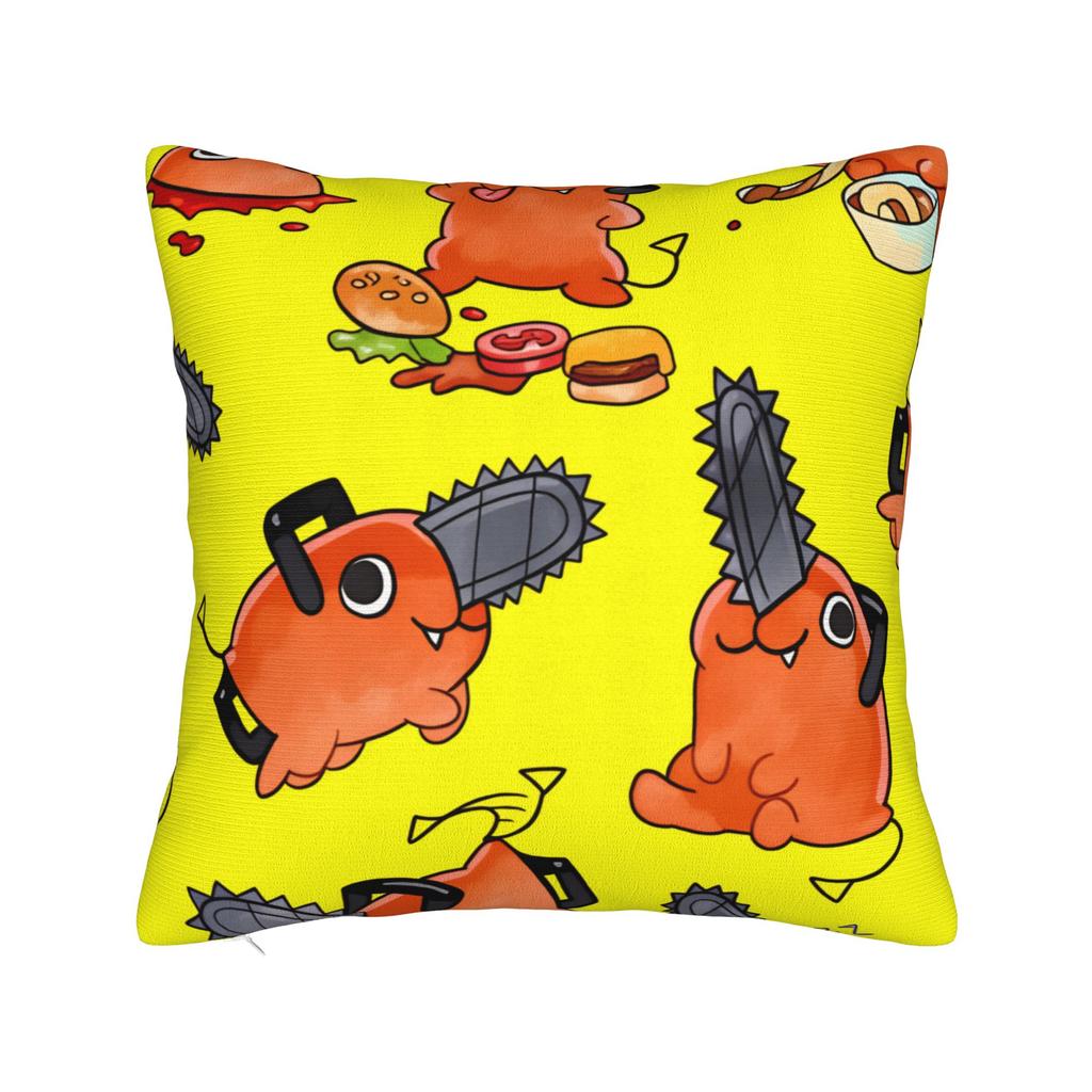 Anime C-Chainsaw Man Pochita  Pillow Cover  Comfy Cushion Cover Vintage Pillow Case For Living Room Sofa