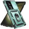Ring Stand Rotating Slide Camera Lens Military Grade Armor Case For Samsung Galaxy S24 S23 S22 S21 FE S20 Note 20 Ultra A16 A06