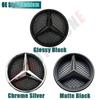 Autoaufkleber Für Mercedes Benz Silberner Rand 3D Spiegel Emblem Für Mercedes Benz A W176 B W246 C W205 Klasse Mattschwarz OE Stil F
