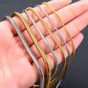 Classic Round Snake Bone Chain Stainless Steel Rolo Necklace for Women and Men Silver and Gold Color Plated Choker Metal Jewelry