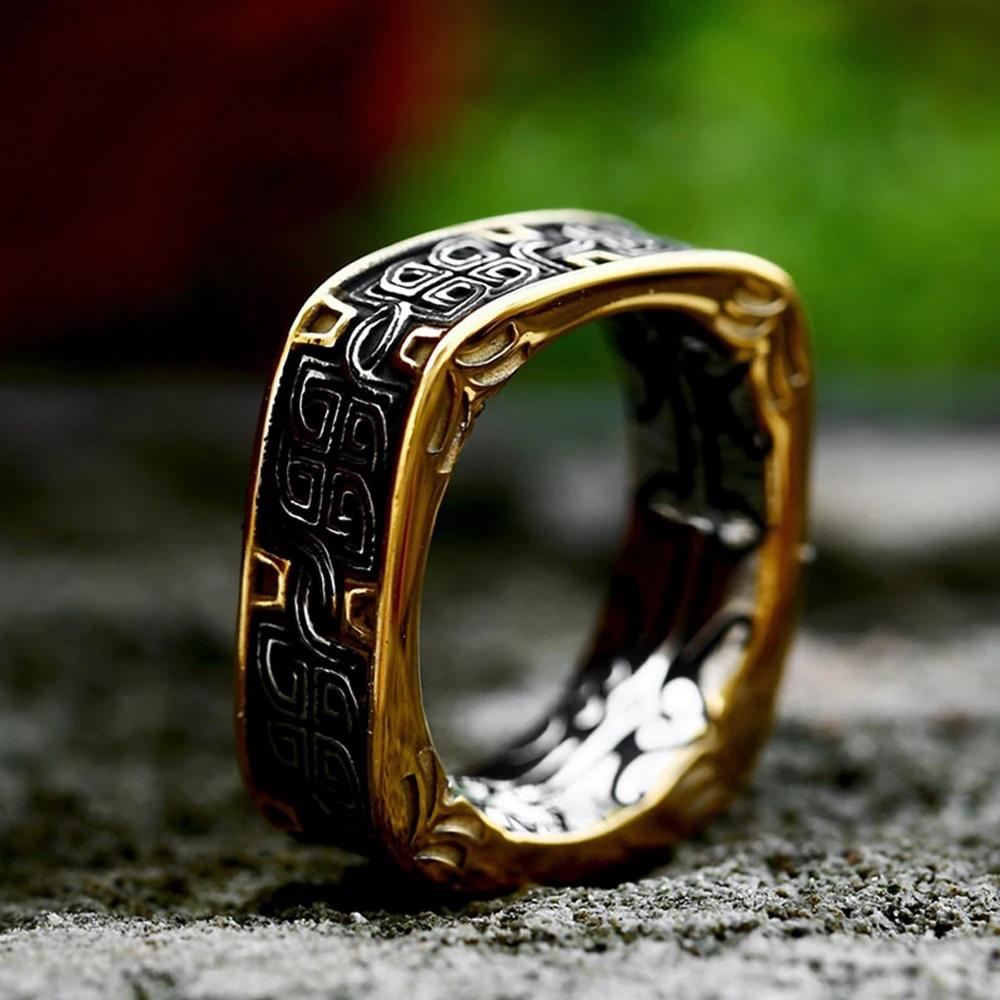 New Norse Viking Celtics Knot Rings for Men Women Stainless Steel Fashion Vintage Biker Jewelry