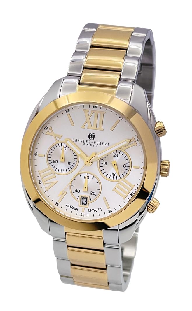 

Charles Hubert Men s Chronograph Date Watch 4034-W, Gold