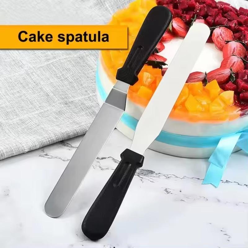 Cake Spatula with Wooden Handle Stainless Steel Baking Tool for Cupcakes Fondant Icing Kitchen Decorating and Pastry Making
