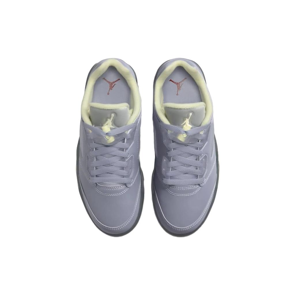 Air Jordan 5 Retro Low Indigo Haze Women Sneakers Purple Fire-Red Metallic-Silver FJ4563-500