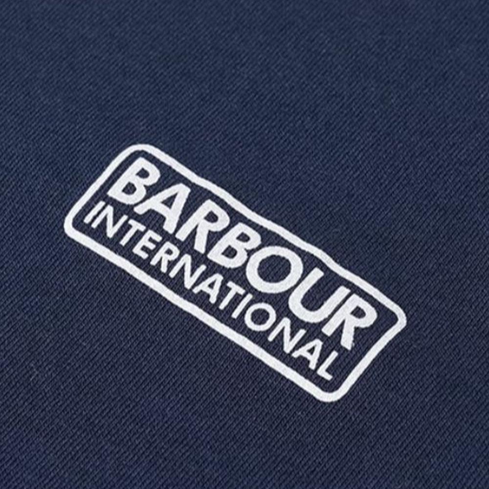 Barbour Solid Casual Crew Neck Short Sleeve T-Shirt Men Tops Navy-Blue MTS0555NY91