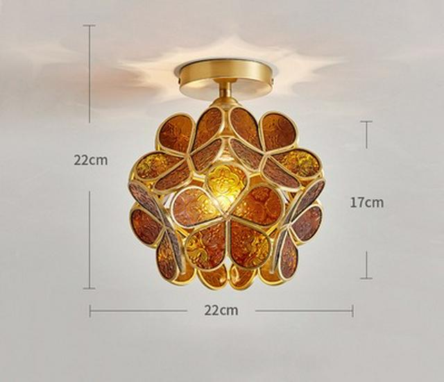 Postmodern Japanese Nordic Petal Chandelier - Luxury Copper Bedroom & Living Room Lamp