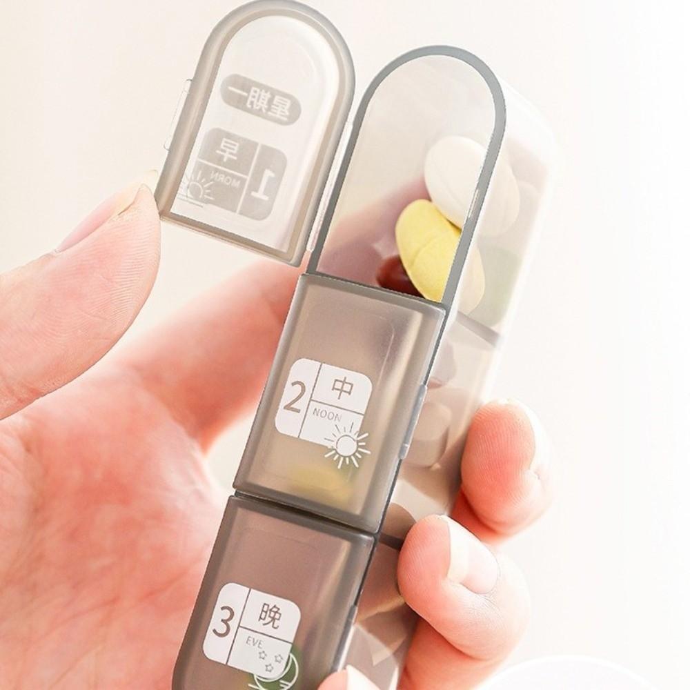 Seven Day Weekly Pill Box Large Capacity Pill Classification Box Pill Dispenser  Fish Oils