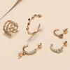 Earrings, Sparkling Diamonds, Colorful Diamond Earrings, Earrings, Simple Temperament Asymmetrical Earrings