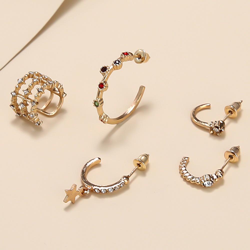 Earrings, Sparkling Diamonds, Colorful Diamond Earrings, Earrings, Simple Temperament Asymmetrical Earrings