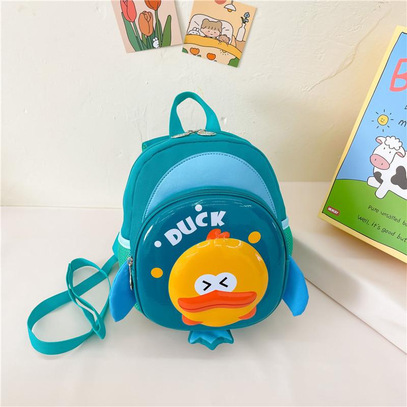 Charming Childrens Nylon Dinosaur Backpack With Safety Features Lightweight And Cute Style Duck Green
