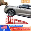 Garage Car Lift 2Pcs Metal Hydraulic Auto Repair Ramps 5 Ton Capacity 98 to 15 Inches Height Control Tire Replacement Tool