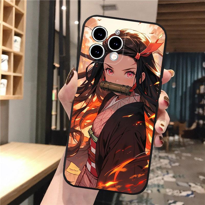 Nezuko Kamado Demon Slayer Phone Case For iphone 17 Pro Max Air 16 15 14 13 Pro Max 15 16 Pro 15Plus Shell