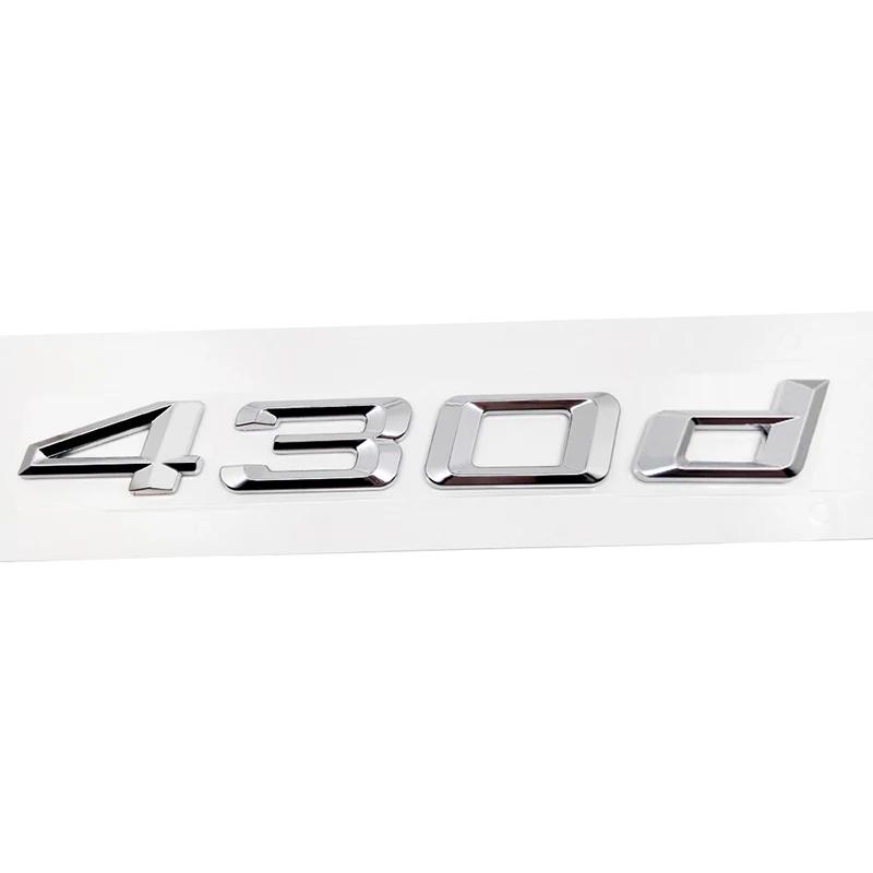 ABS Car Rear Trunk Letters Logo Badge Emblem Sticker For BMW 4 Series 420d 425d 428d 430d 435d 440d 450d F30 F32 F33 F36 G26 G22
