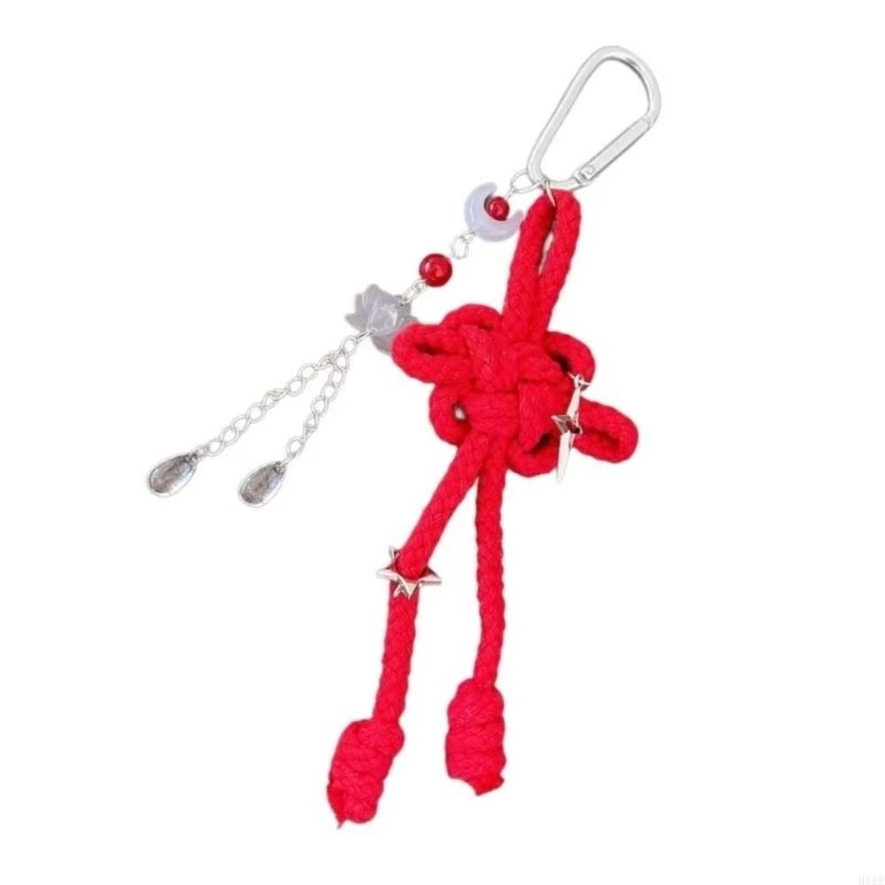 Cultural Chinese Knot Keychain Traditional Braided Braided Knot Keychain Bag Hanging Decoration