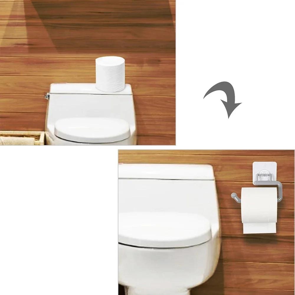 Kitchen Paper Holders Toilet Roll Rack Towel Shelf Rag Storage Hanger Tools Hanging Stand Novel Bathroom Accessories Organizer