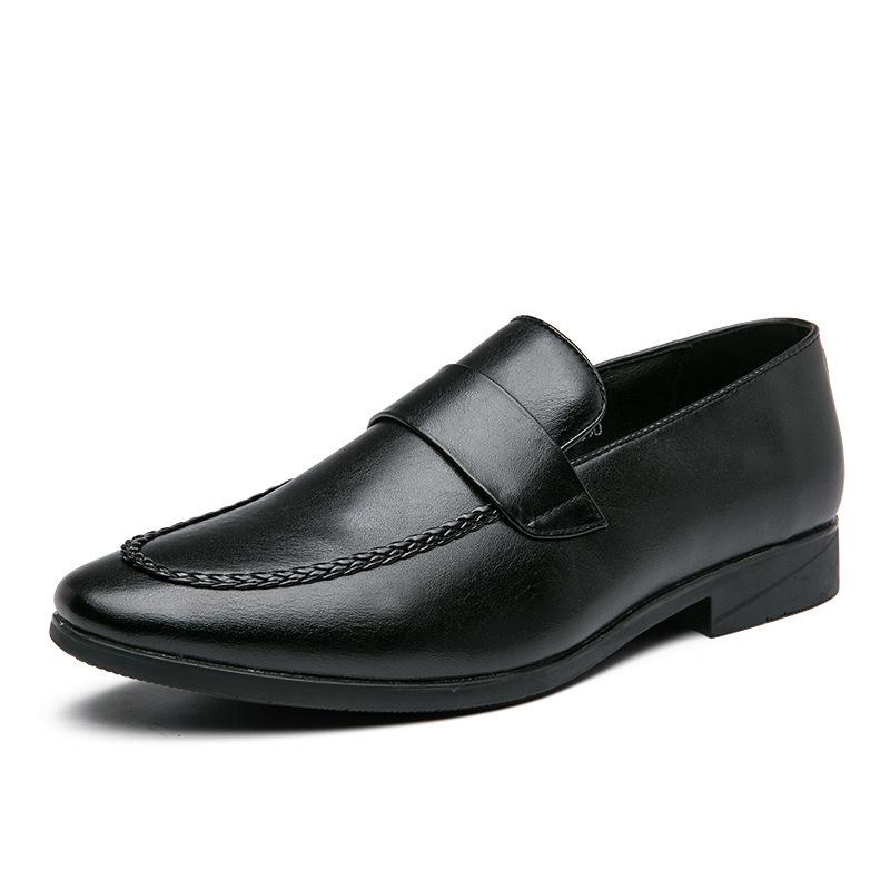 2025 Summer Men s Pointed Toe Slip-on Leather Loafers 39