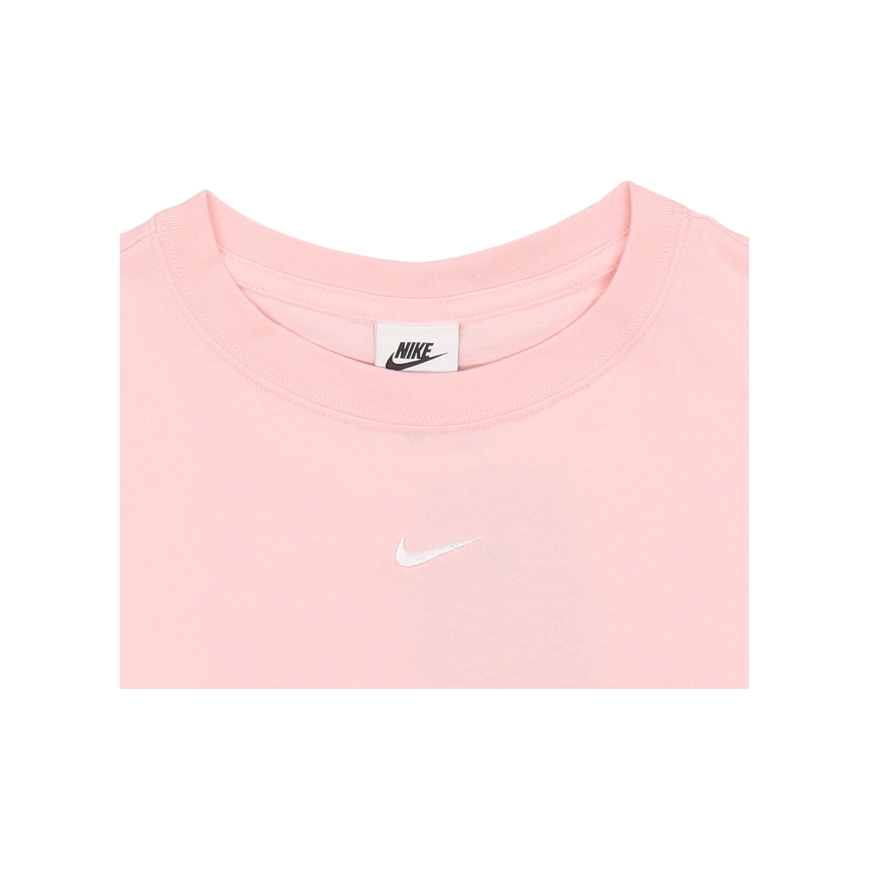 

Nike Sportswear Essential Logo Embroidered Sports Knit Short Sleeve T-Shirt Women Tops Light-Pink CJ2243-610 XL