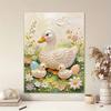 DIY Frameless Pearl Painting Kit Duck Family 3D Shiny Bead Art Canvas Relaxing Creative Craft for Home Wall Decor Gift