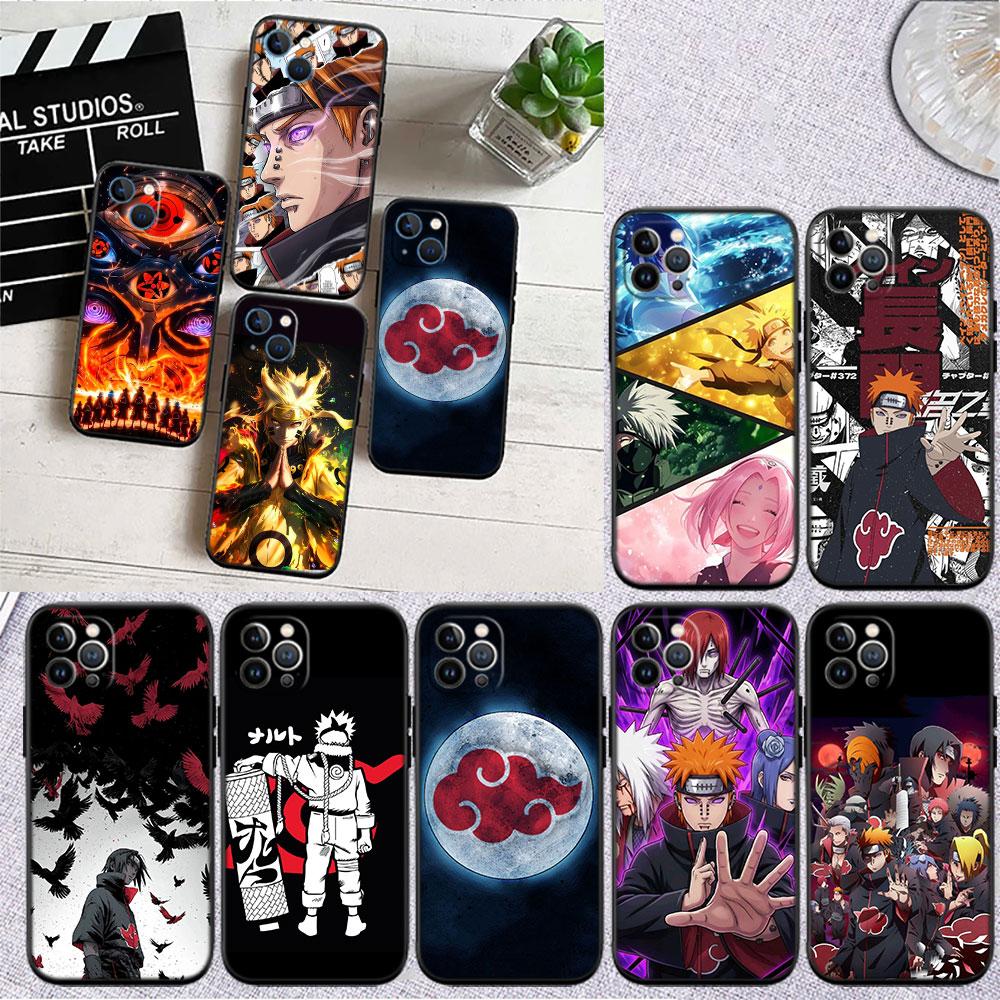 PP46 Naruto Akatsuki Soft Shell Phone Case for Samsung Galaxy S20 S21 S22 Ultra FE + Plus A21S A22 A24 A25 A26 A30 A30S A31