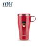 Tyeso 500ML Thermoses Insulated Coffee with Handle Portable Thermal Travel Mug for Hot Cold Drinks Outdoor Vacuum Office Home with Coffee Sticker