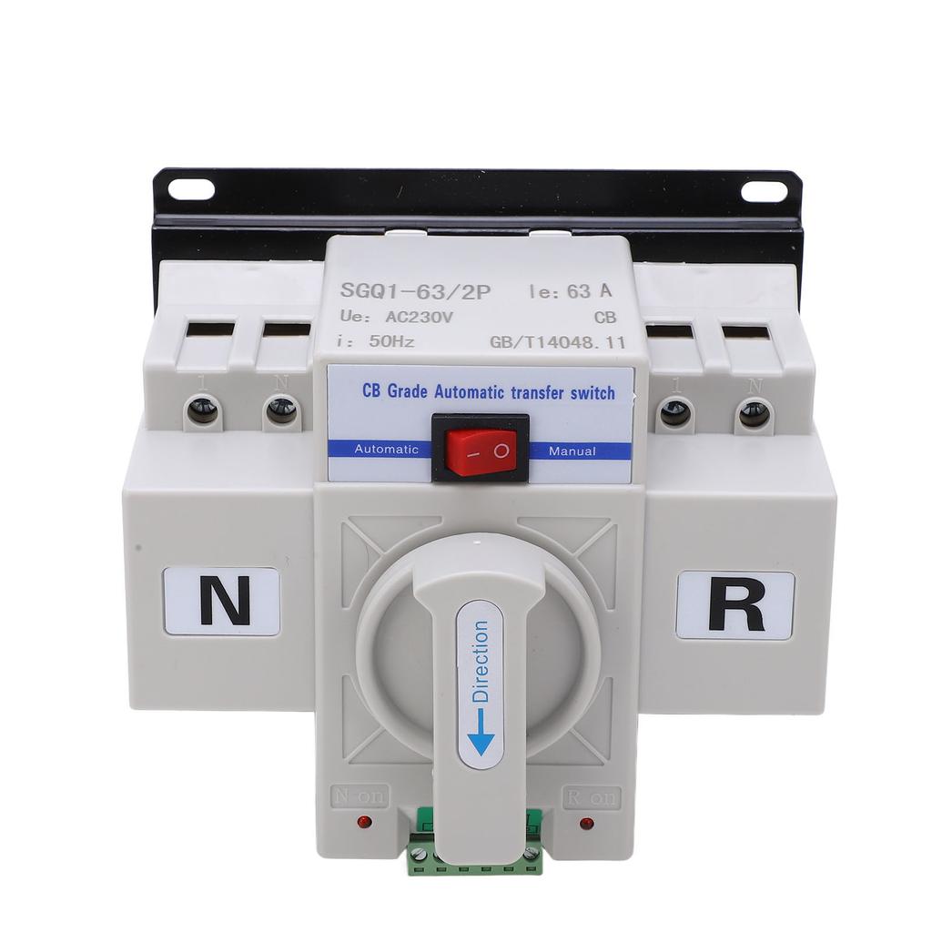 2P Automatic Transfer  Miniature Circuit Breaker Dual Power Changeover  230V 63A Dual Power Changeover