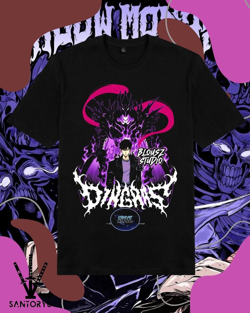 Hot Anime Solo Leveling Print T-shirts Men Women Summer T-shirts Oversized Y2k Cotton Short Sleeves Male T-shirt Comfortable Tee