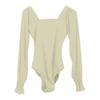 Maillot de Ballet de Manga Larga Body de Gimnasia Elástico Ropa de Baile para Mujeres Adultas Maillots de Bailarina