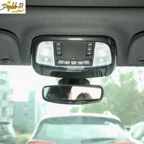 Carbon Fiber Interior Front Reading Light Cover Trim For 2015- Chrysler 300
